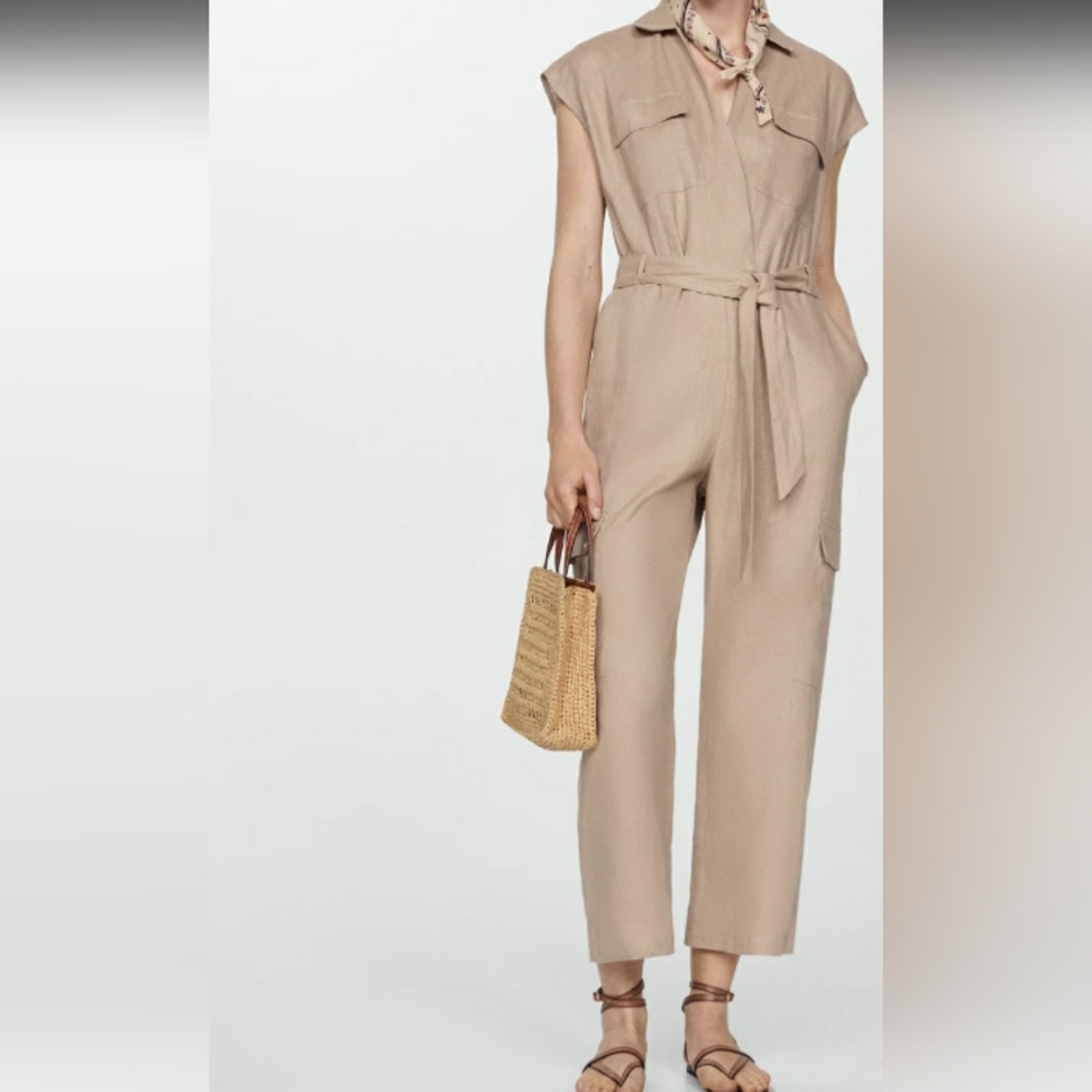 Mango cargo style linen jumper